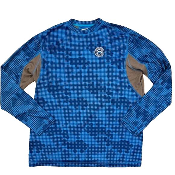 Magellan Outdoors Mag Chill Blue Camo Fish Gear Semi Fitted Shirt - SIZE LARGE - Picture 2 of 9